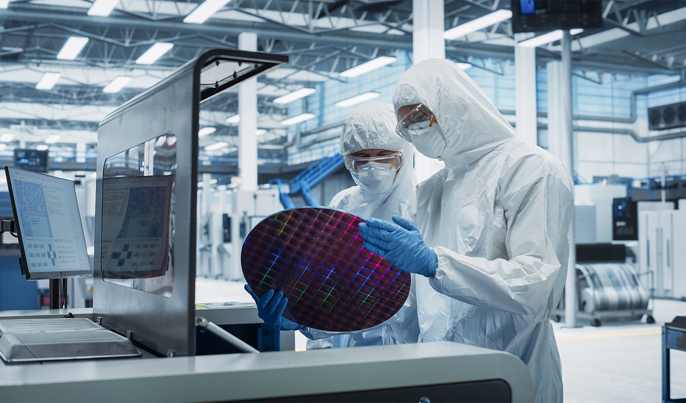 Semiconductor chip production